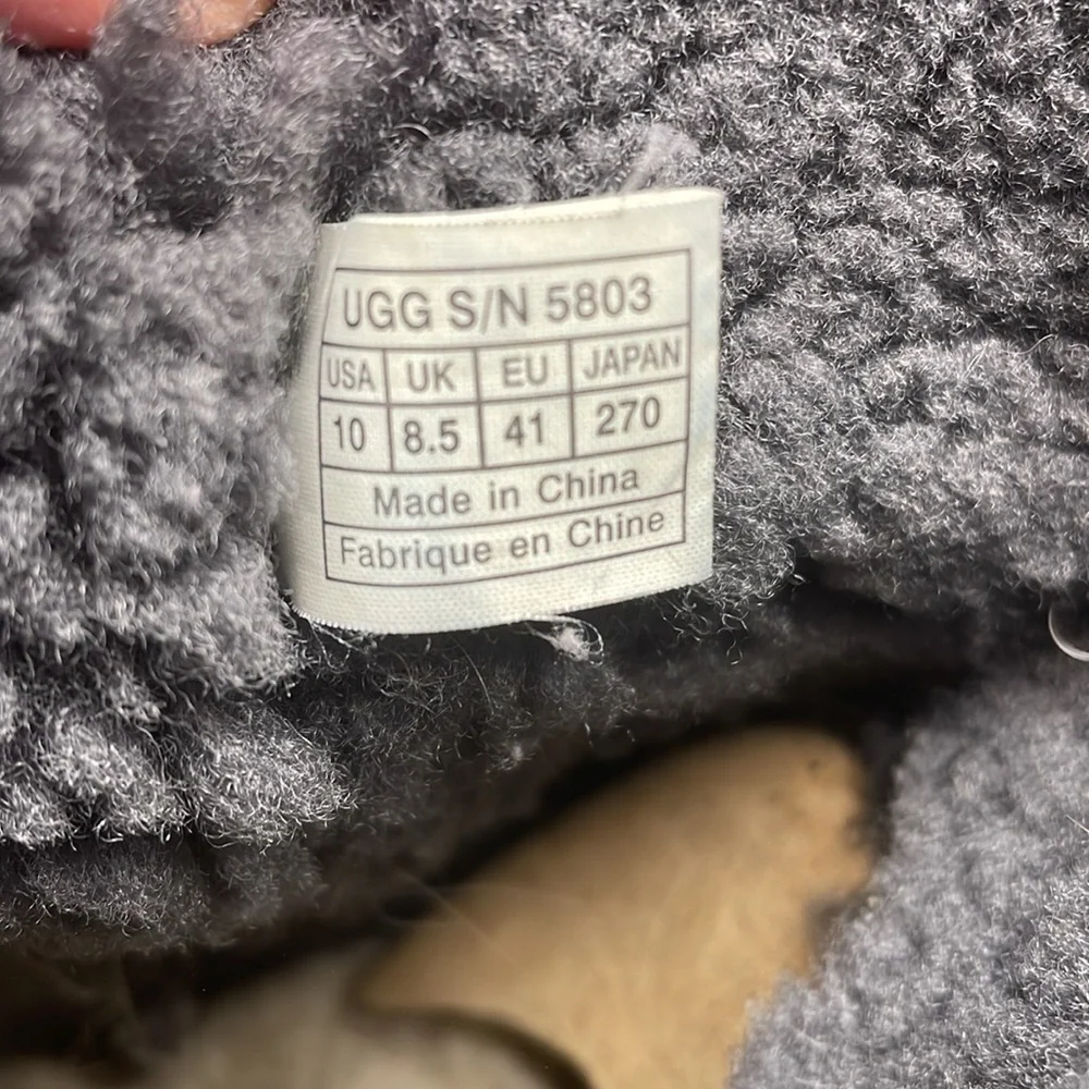 Ugg Australia Bailey button Grey Sheepskin Boots